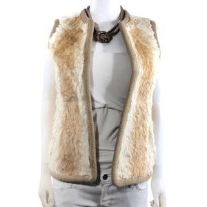 Vintage Rabbit Fur • Crochet Reversible Boho Vest